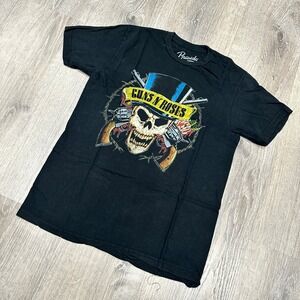Bravado Guns N Roses Skull Top Hat T-Shirt Mens Medium Black Rock Band TShirt